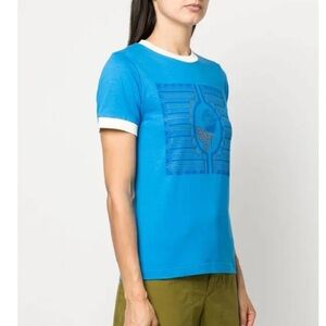 NWT WALES BONNER Top Organic Jersey Essence Womens Tee XS Horizon Blues SS NEW